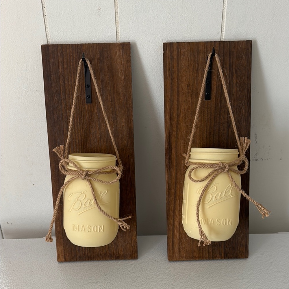 Rustic Wall Decor with Ball Mason Jars